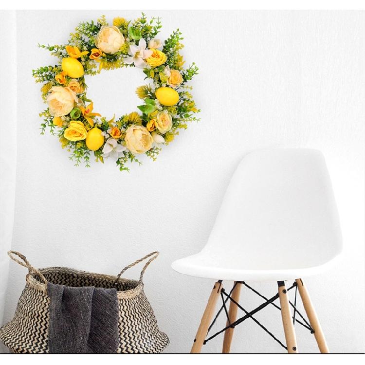 Yellow Flower Wreath for Front Door Garden Farmhouse Outdoor Garden Wedding