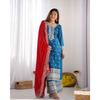 Красивый дизайнерский комплект из шелка Chinnon с вышивкой для женщин Salwar Kameez VFP-1874a1