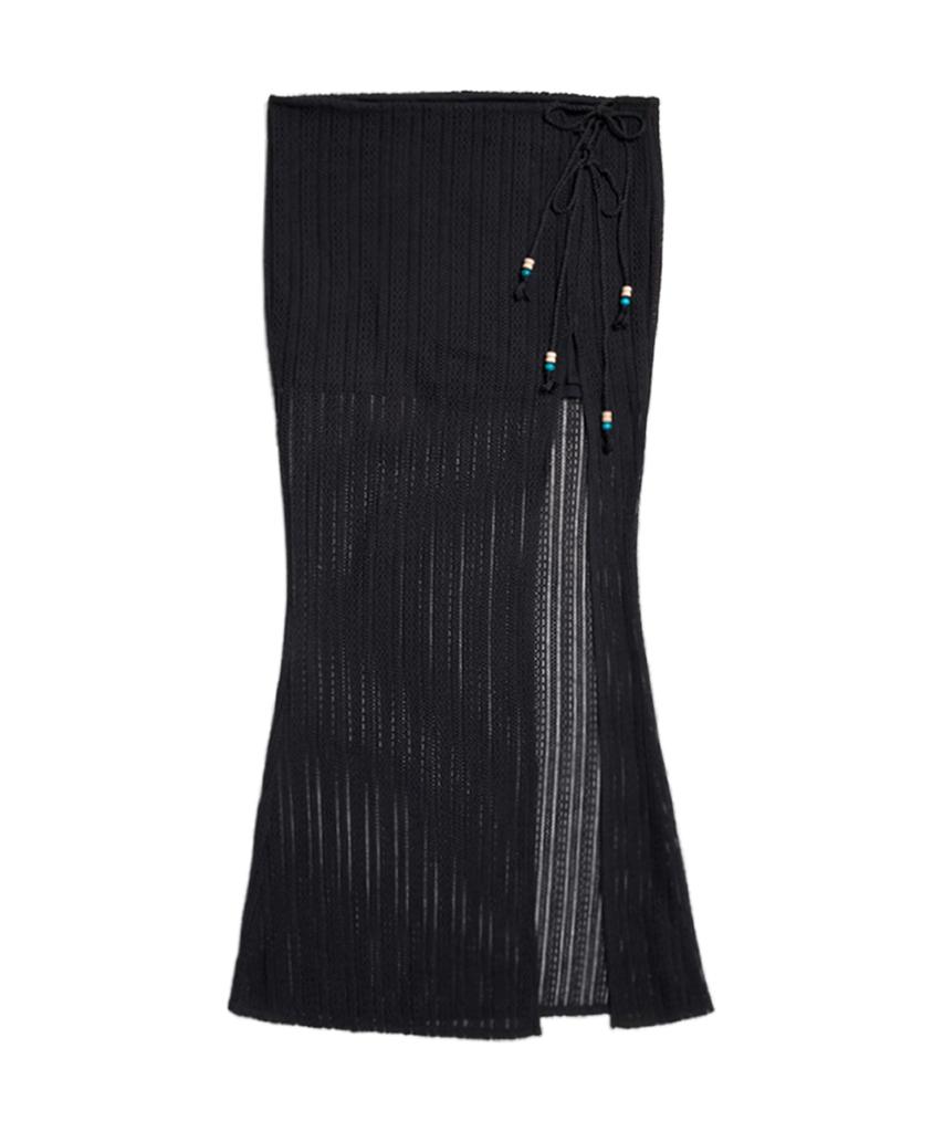Don'T Ask My Plan Sunset Cozy Long Skirt Black