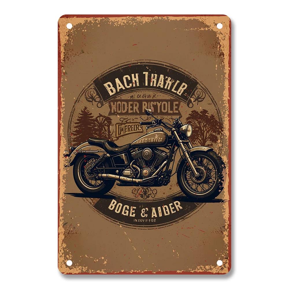Vintage  Motorcycle  Metal Tin Signs Poster Plate Wall Decor for Home Bars Garage Cafe Clubs Retro Posters Plaque