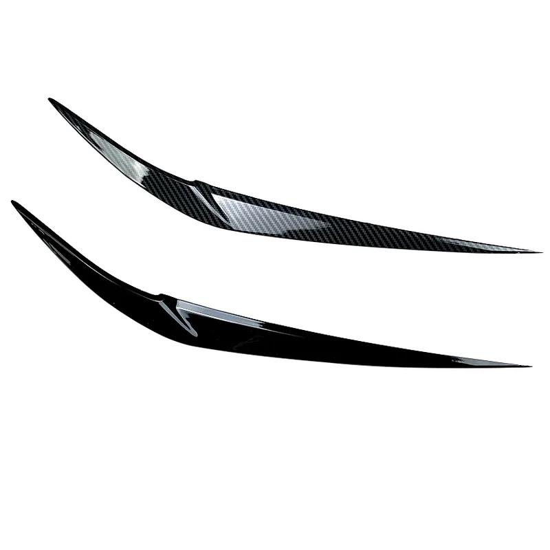Fit for BMW X1 F48 F49 2015 2016-2022 Eyerows Headlight Eyelids Lids ABS Plastic Body Kit Spoiler Accessories Glossy Black