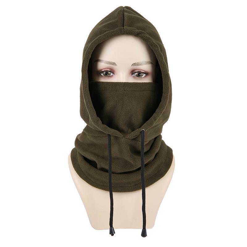 With Cycling Winter Windproof Cap Fleece Outdoor Sports Headgear Scarf