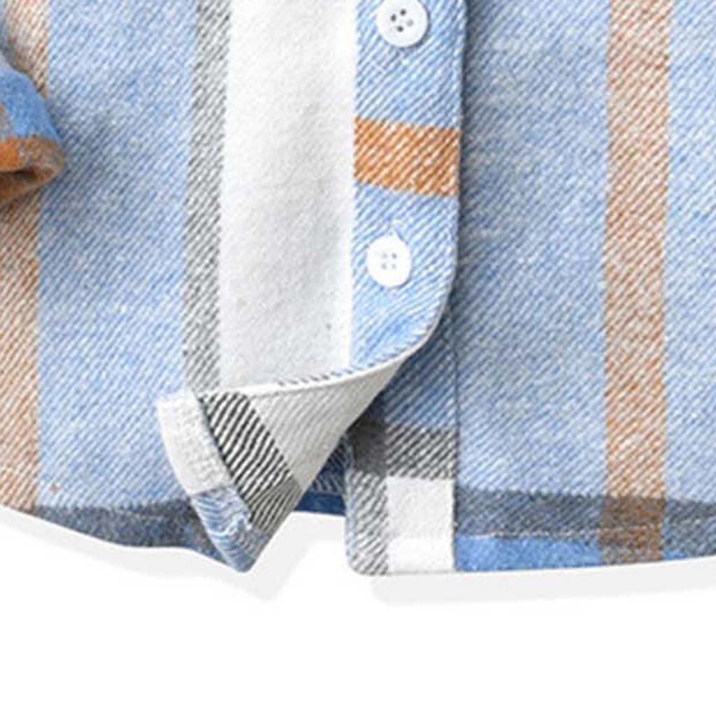 Kids Toddler Flannel Shirt Jacket Plaid Long Sleeve Lapel Button Down Shacket Baby Boys Girls Fall Shirt Coat Outwear