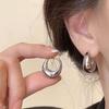 Серьги-кольца круглые винтажные из серебра 925 пробы для женщин, модные металлические серьги-обручи, ювелирные изделия, предотвращающие аллергию, аксессуары для вечеринок, подарки