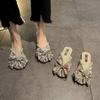 Slippers Women's Summer Outer Wear 2025 New Small Floral Pearl Bag Head Half Drag Flat Bottom Versatile Fashion Fish Mouth Sandals