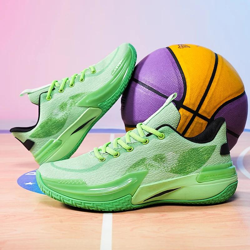 Модные мужские баскетбольные кроссовки, спортивные, нескользящие, мужские, оригинальные, студенческие, дышащие, кроссовки для тренировок на открытом воздухе