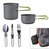 Ultralight Camping Cookware Utensils outdoor tableware set Hiking Picnic Backpacking Camping Tableware Pot Pan 1