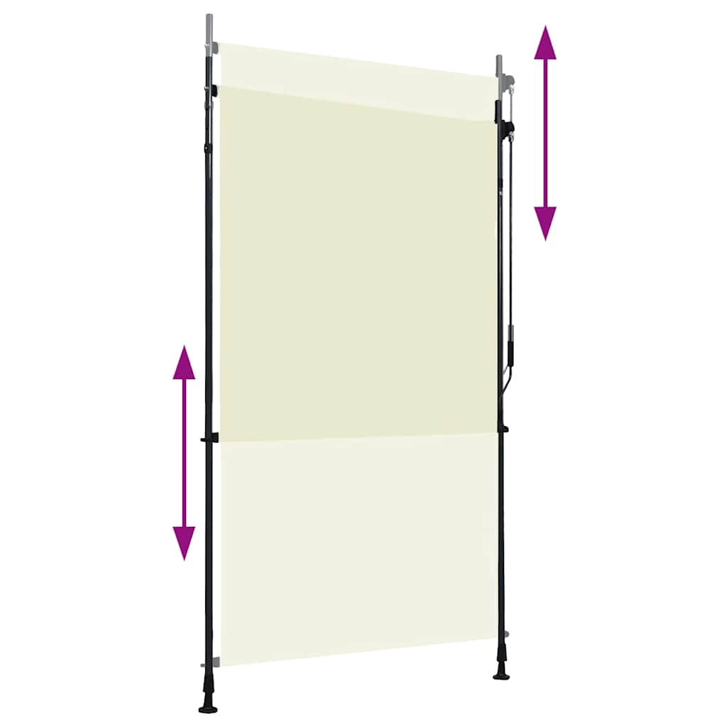 Outdoor Roller Blind 120 x 270 cm Cream