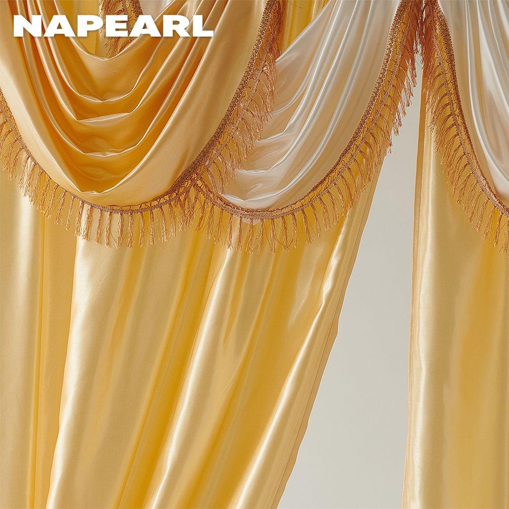 Набор NAPEARL 70-80% затемняющих новогодних атмосферных штор и карнизов, новогодние украшения для гостиной, спальни, домашний декор