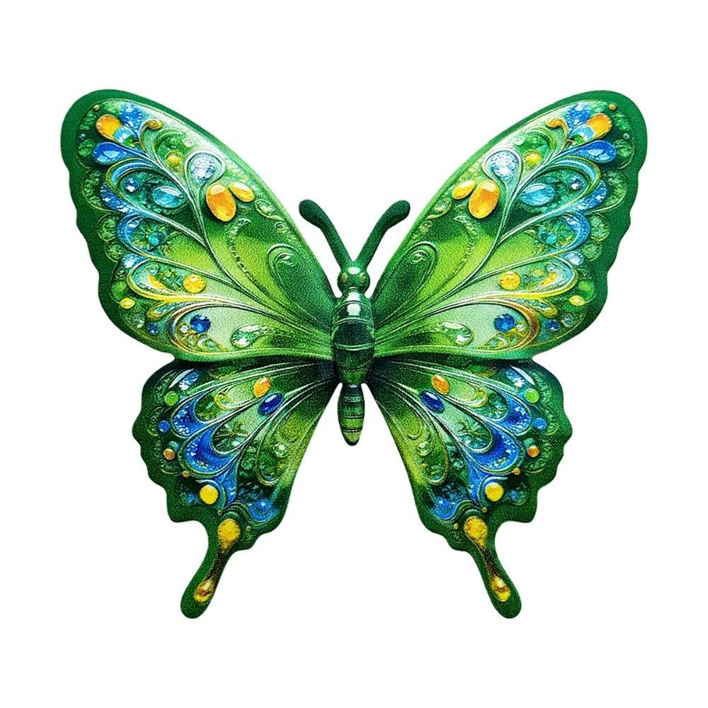 With Tool-Free Hook Butterfly Wall Art Decor Colorful Metal Butterfly Outdoor Sculpture Yard