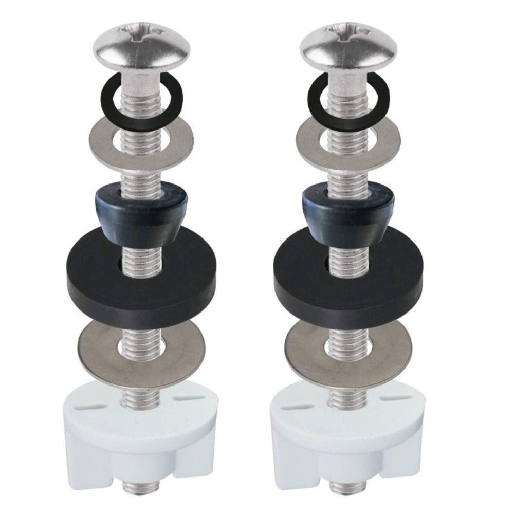 2 Pieces Stainless Steel Toilet Seat Replacement Top Mount Hinge Bolts Toilet