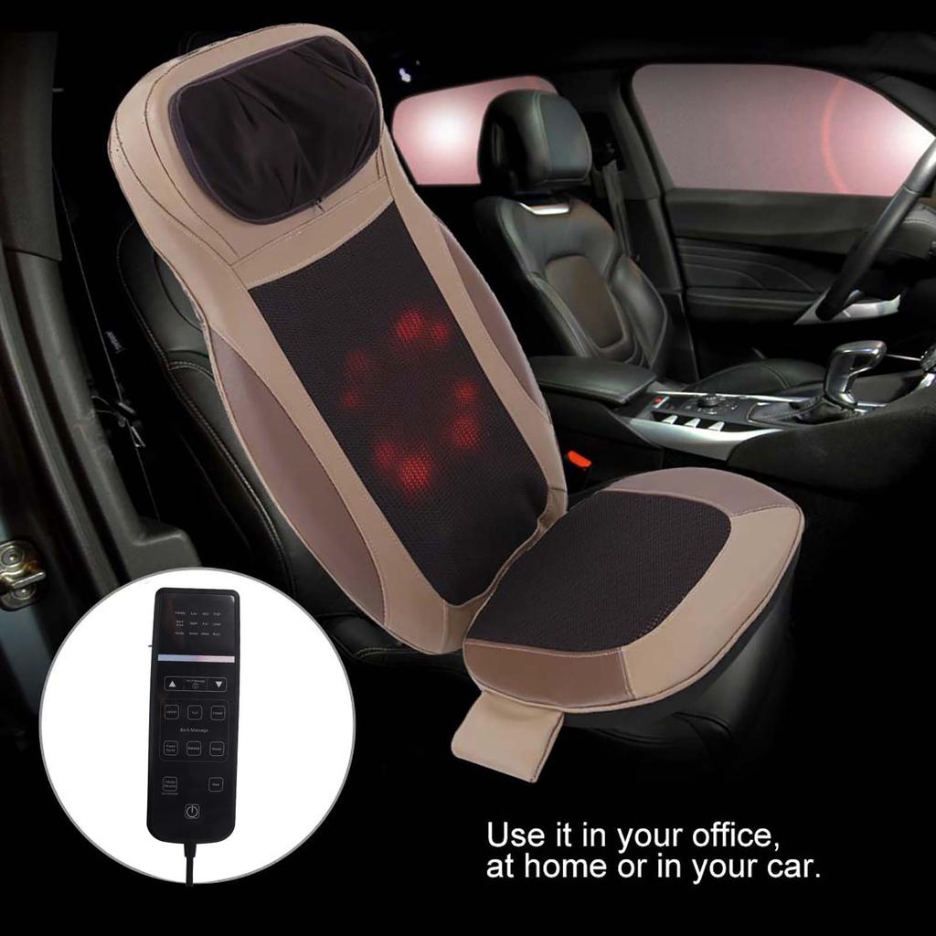 Massage Seat Cushion Heated Neck Back Waist Hip Massage Chair for Home and Car Use