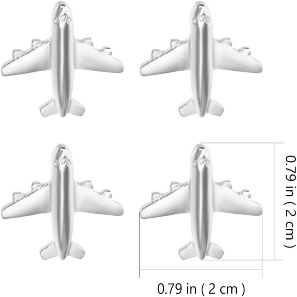 Кнопки-гвоздики для большого пальца в виде самолетов серебристого цвета Кнопки-гвоздики для большого пальца Домашние кнопки-гвоздики в виде самолетов Доски объявлений