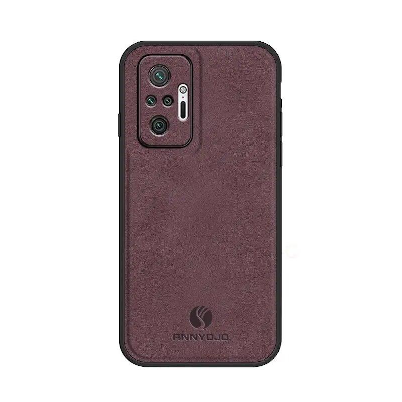 Sheepskin Leather Case For Xiaomi Redmi Note 10 Pro 4G 5G 10s Luxury Men Business Vintage Magnetic Back Cover On Note10 S 10pro