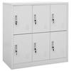VidaXL Lockable Locker Cabinet Storage Cabinet Storage Organizer Office Cabinet Light Grey 336436