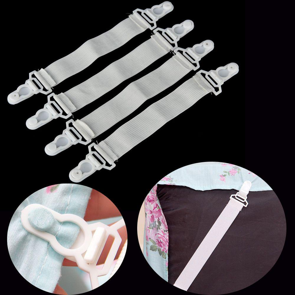 4 Pcs Fitted Straps Suspenders Bedding Holder Elastic Belt Mattress Clip Grippers Bed Sheets Buckle