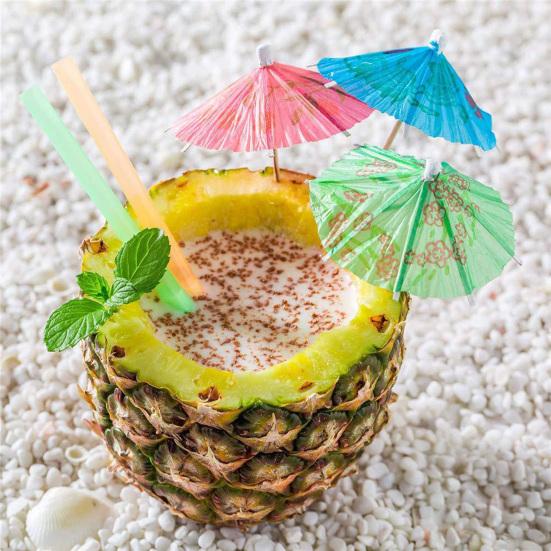 40 шт., цветные палочки для фруктов, зубочистки для напитков, одноразовая бумажная бирка для зонтика для домашнего декора, вечеринки