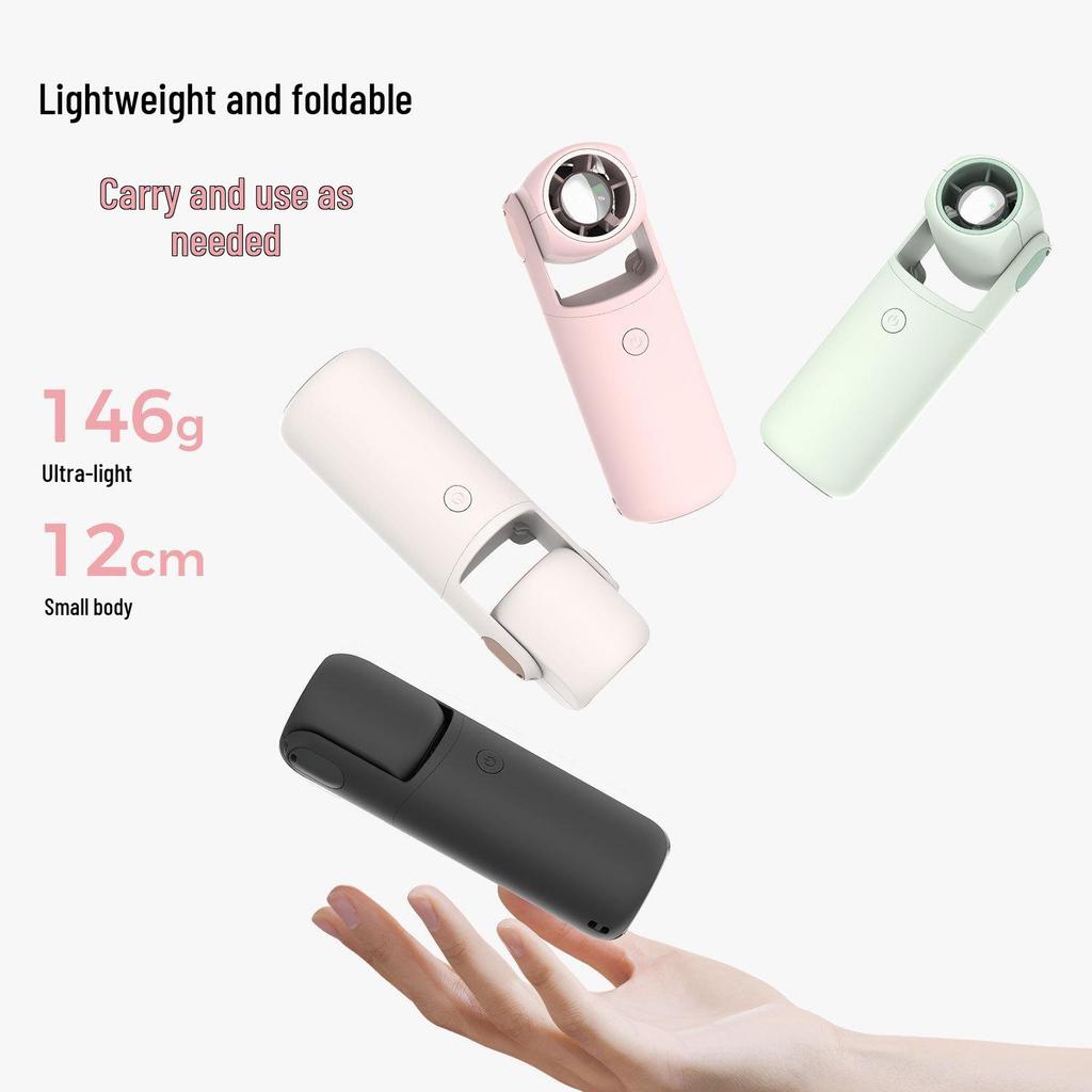 2026 Mini Portable High-Speed Handheld USB Fan, Five-Speed, Digital Display, Foldable Design