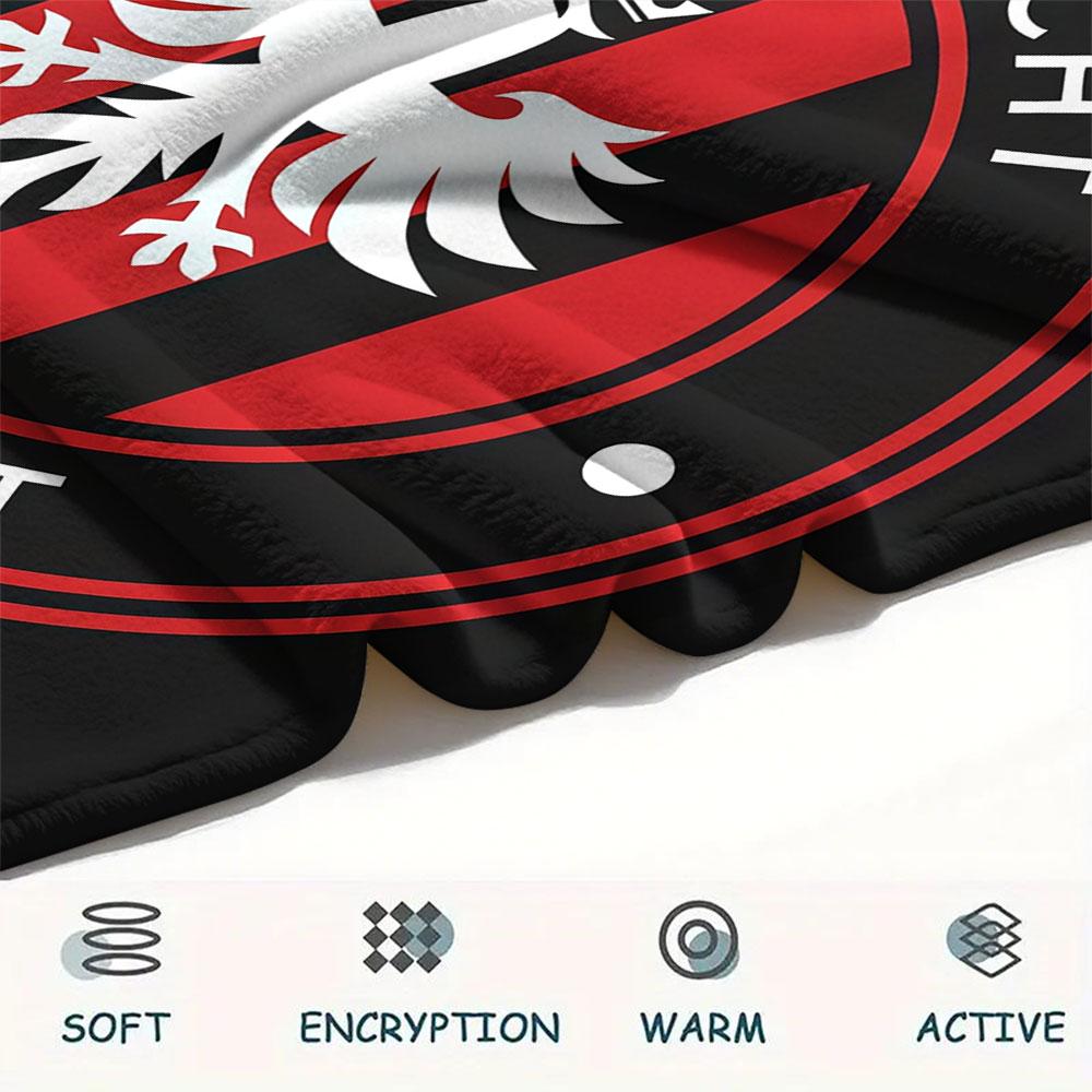 1PC Eintracht Frankfurt Patterned Flannel Blanket Suitable For All Seasons for Home Decor Warmth and Comfort Gifts Holiday Present