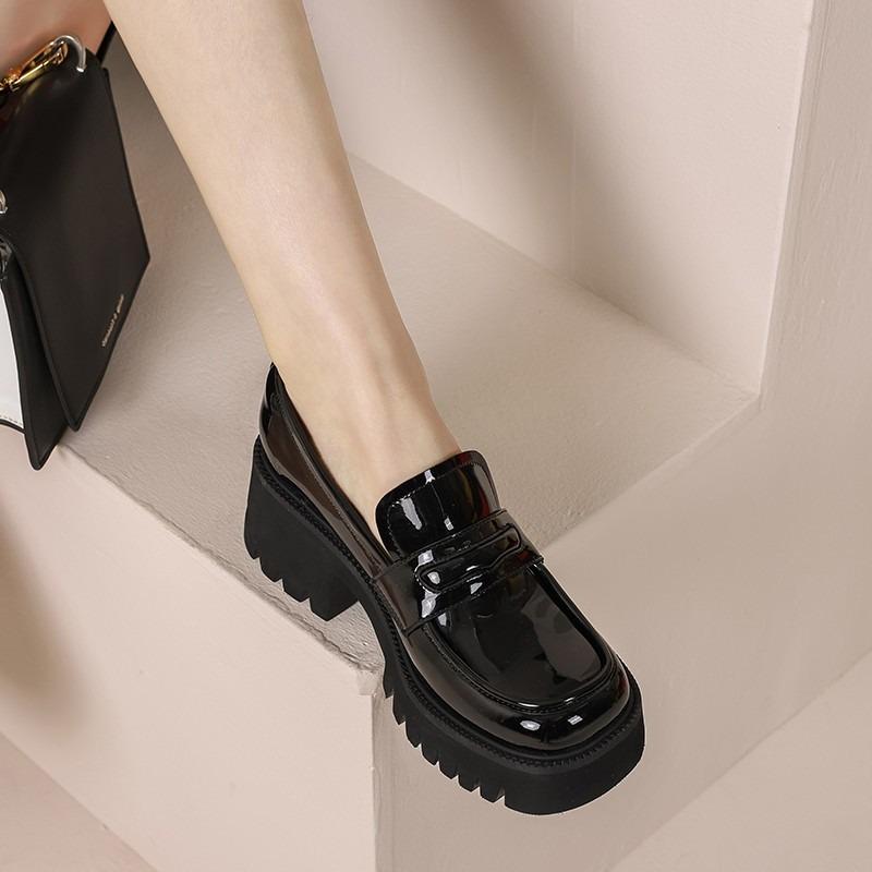Распродажа женской обуви 2024 года. Модные лоферы. Женские туфли на высоком каблуке. Офисные туфли на платформе. Женские туфли без застежек на квадратном каблуке. Женские туфли Zapatos.