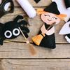 3Set Small Witch Hat Broom Set Add Festive Touch to Environment with Unique Props for Halloween Celebration and Craft Projects