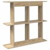 Wall Shelf Wall Mount Brown 80 x 20 x 75 cm Wood Based Material