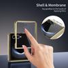 For Samsung Galaxy Z Flip 8 7 6 5 4 5G Phone Case with Built-in Screen Protector & Hinge Protection Electroplating Frosted Cover