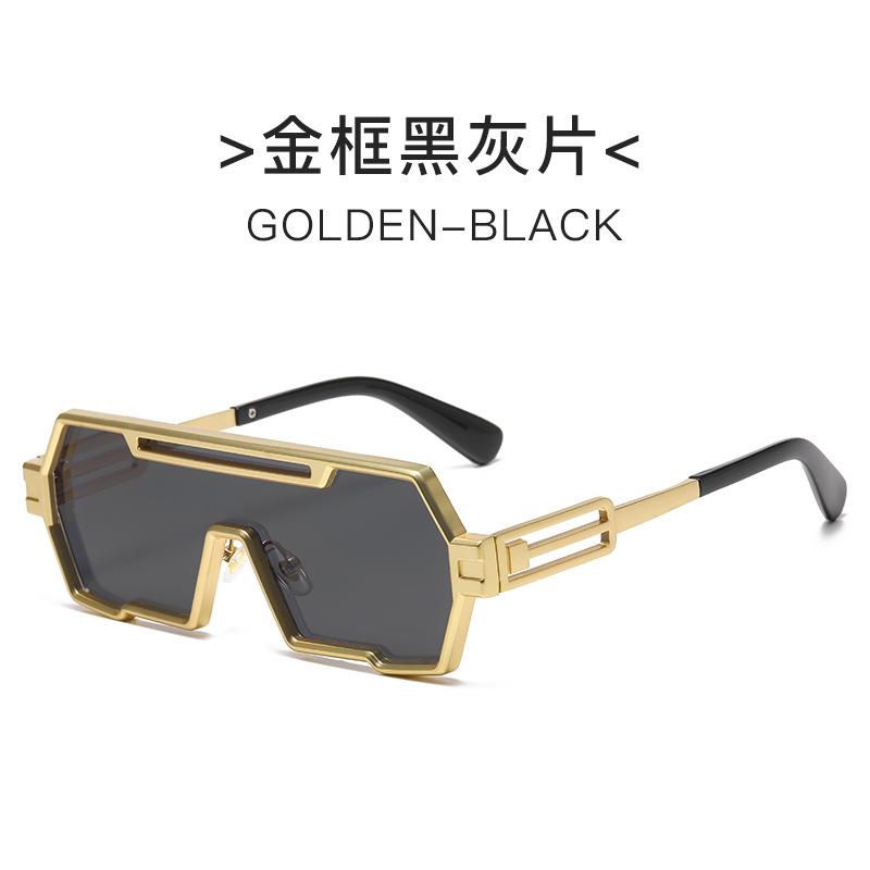 Men One-Piece Punk SunGlasses Women Luxury Brand Vintage Oversized Square Eyewear Big Frame Shade Eyewear Steampunk Sunglasses