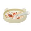 Silicone Baby Bowl with Lid, Food-Grade Suction Cup, Anti-Fall, Little Bear Design