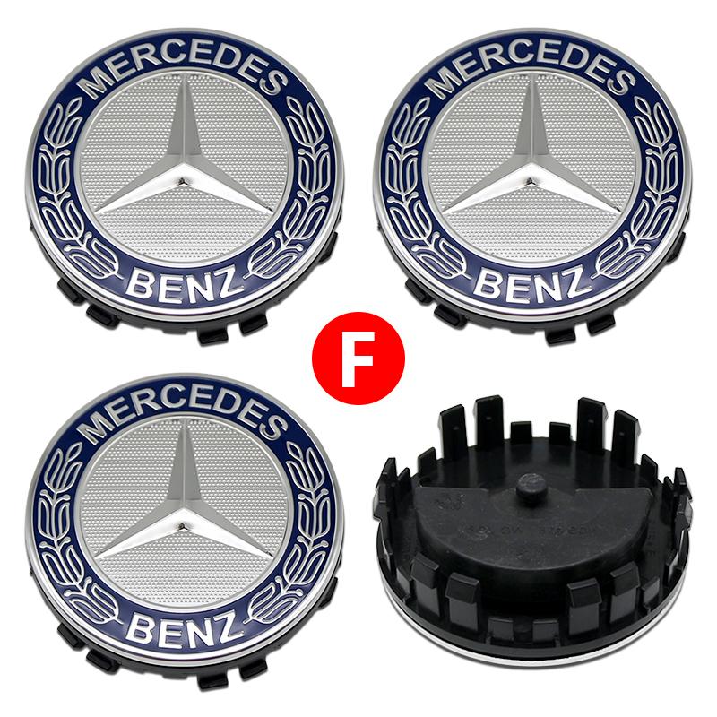 JVC5 Benz Car 75mm Car Floating Wheel Center Hub Caps Cover for Mercedes Benz B/C/E/S Class A Class C200L GLC GLK CLA Accessories.