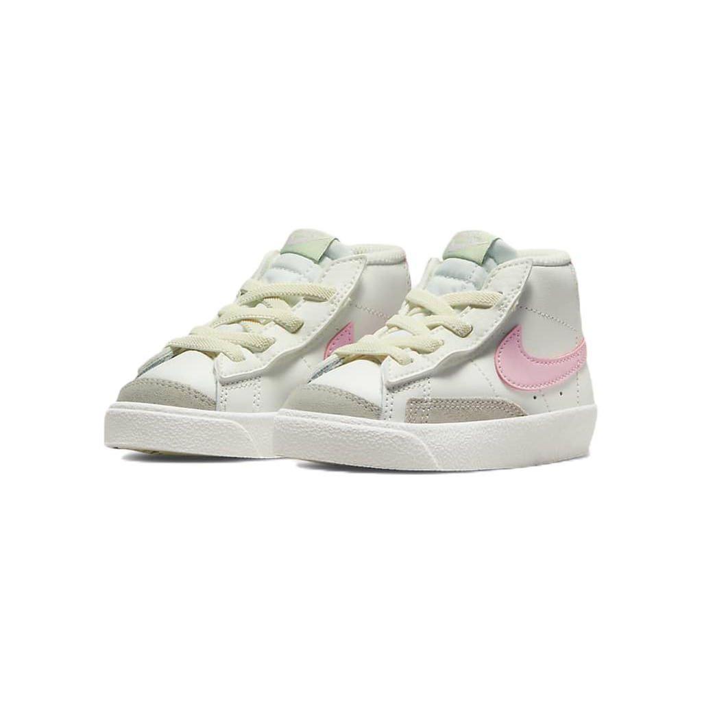 Nike Blazer Mid 77 TD White Pink Foam Детские кроссовки Summit-White Coconut-Milk Honeydew DA4088-106
