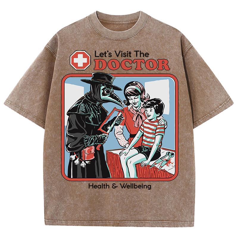 Дизайн Лечащего Врача Выстиранная Футболка Мужские Летние Футболки Хлопковый Удобный Топ Унисекс Многоцветный Мягкая Одежда
