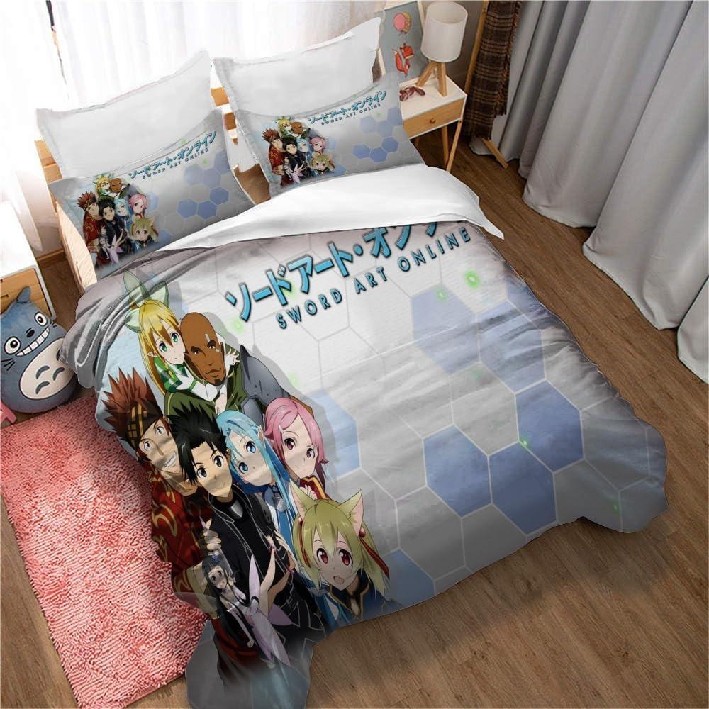 Аниме Sword Art Online Пододеяльник Наволочка Комплект постельного белья Взрослый Мальчик Девочка Украшение спальни Детский подарок Односпальный Двуспальный Размер