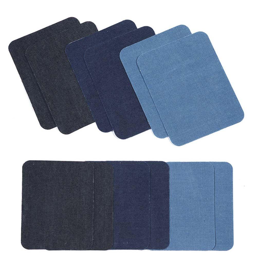 4/12PCS Apparel Pants Sewing Iron-on Knee Elbow Jeans DIY Fabric Patch