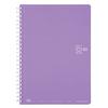 KOKUYO Тетрадь на спирали, 8,3'' x 5,8'', блокноты Pastel Journal A5 с мягкими кольцами и точкой, 6 мм, в линейку, 80 листов, фиолетовая Тетрадь на 1 тему, Note Taki