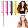 Металлическая шпилька для стрижки волос с мелкими зубьями для окрашивания волос, расческа для укладки волос, расческа для хвоста