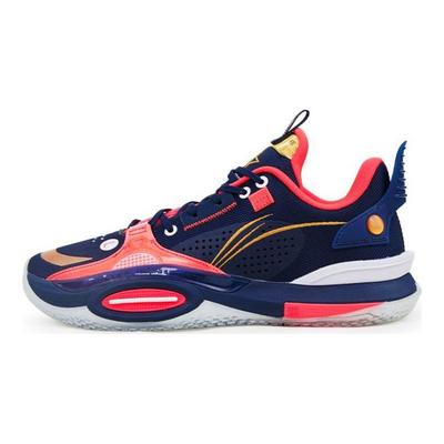 Баскетбольные кроссовки Li Ning All City 10 с нескользящей износостойкой подошвой и отскоком, мужские баскетбольные кроссовки синего и красного цвета ABAS009-25