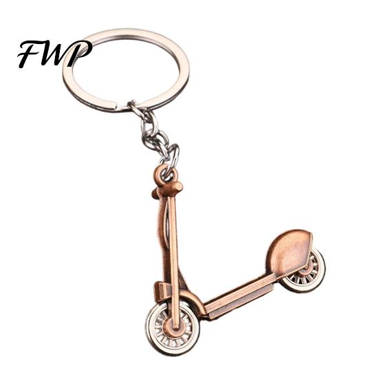Decorative Bag Charm Scooter Keychain Alloy with Key Ring Retro Electroplated Stylish Gift for Men Women Metal