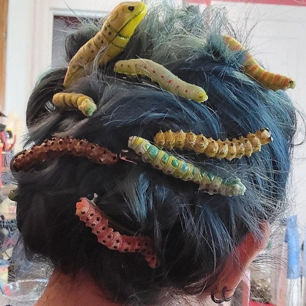 Multicolor Insect Hair Clip Hair Accessories Hairpins Caterpillars Hair Barrette Teenage Girls