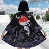 Новый японский кимоно Harajuku с цифровой печатью, пончо, пижамный кардиган