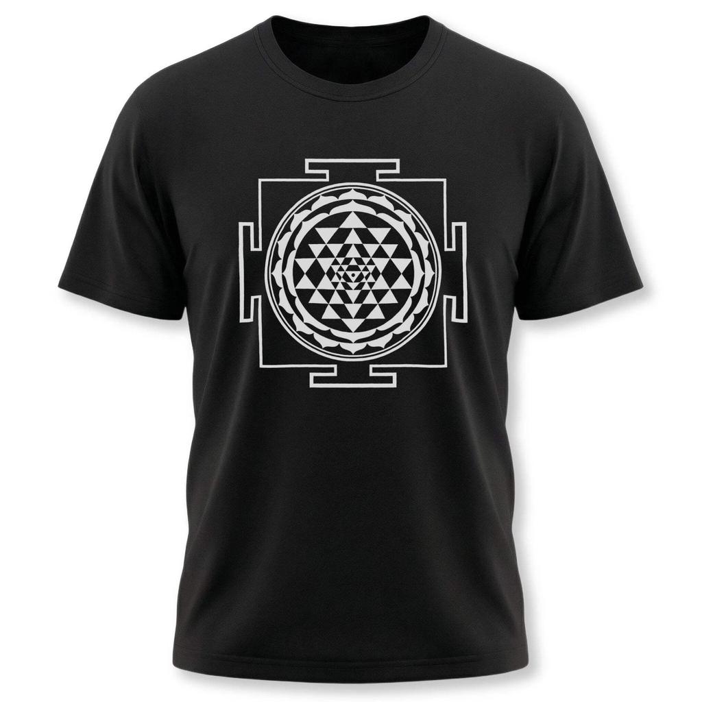 Футболка Sri Yantra Сакральная Геометрия | Футболка с символом индуистской чакры для медитации