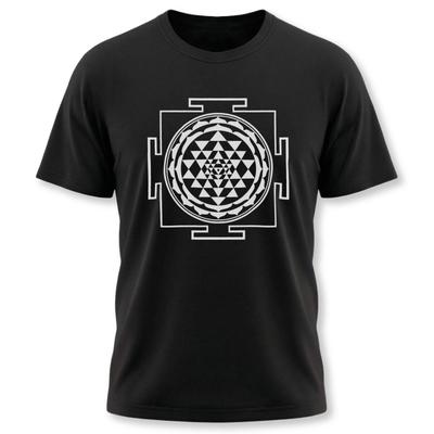 Футболка Sri Yantra Сакральная Геометрия | Футболка с символом индуистской чакры для медитации