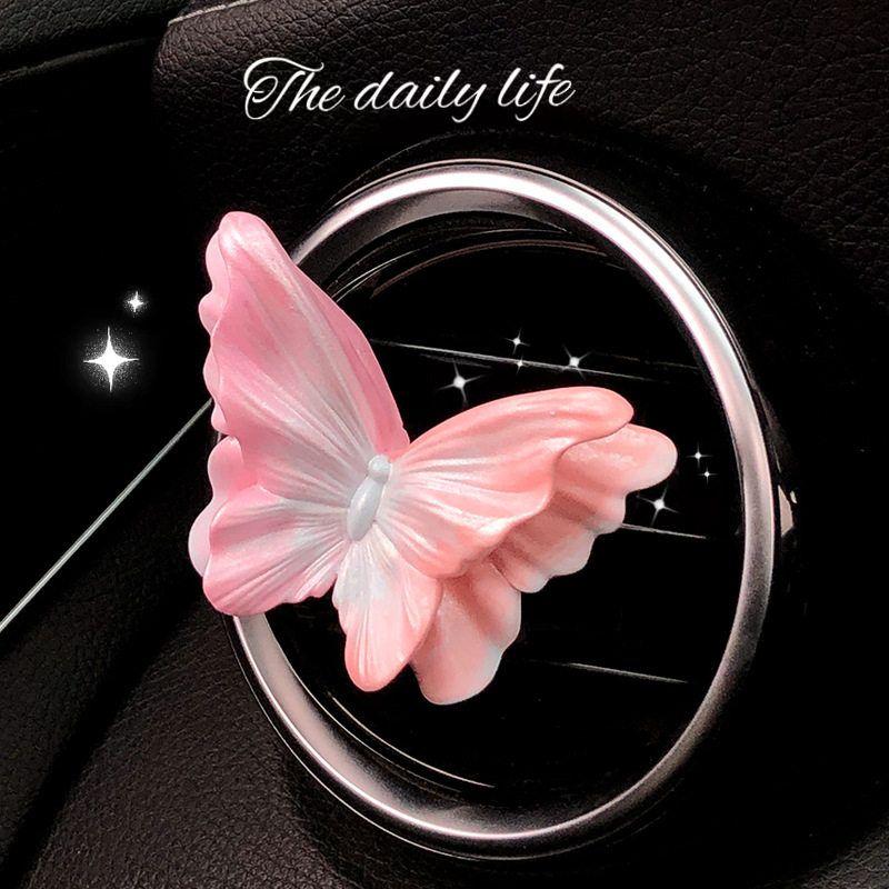 High-End Butterfly Air Vent Decoration Car Fragrance Car Perfume Flower Aroma Diffuser Stone Car Interior Decoration