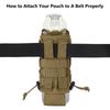 Складной чехол-подсумок Bassdash Tactical для бутылки воды, совместимый с MOLLE, с плечевым ремнем