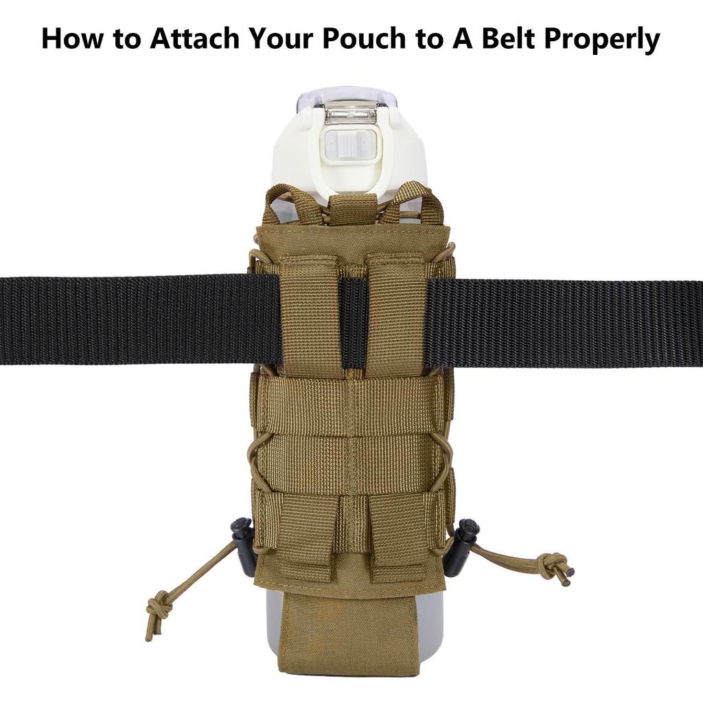 Складной чехол-подсумок Bassdash Tactical для бутылки воды, совместимый с MOLLE, с плечевым ремнем
