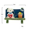 Dog Cute Cartoon Flower Bench Reading Scene Model Ornament For Shooting Props
