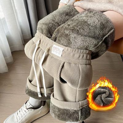 Широкие брюки из овечьего бархата для женщин на осень и зиму. Женские брюки из синели с утолщенным бархатом и теплым хлопковым волокном. Прямые брюки из вельвета.