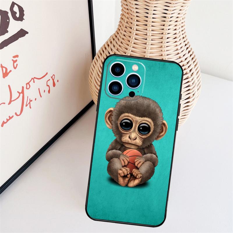 Чехол для телефона с обезьяной, гориллой, обезьяной, ребенком для iPhone 16 Pro Max 15 14 13 11 12 17 Pro Max mini 15 16 Plus 16e 17 Air Cover