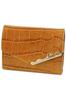 Кошелек двойного сложения из натуральной кожи горчичного цвета [Dakota] женский DA-30630-53