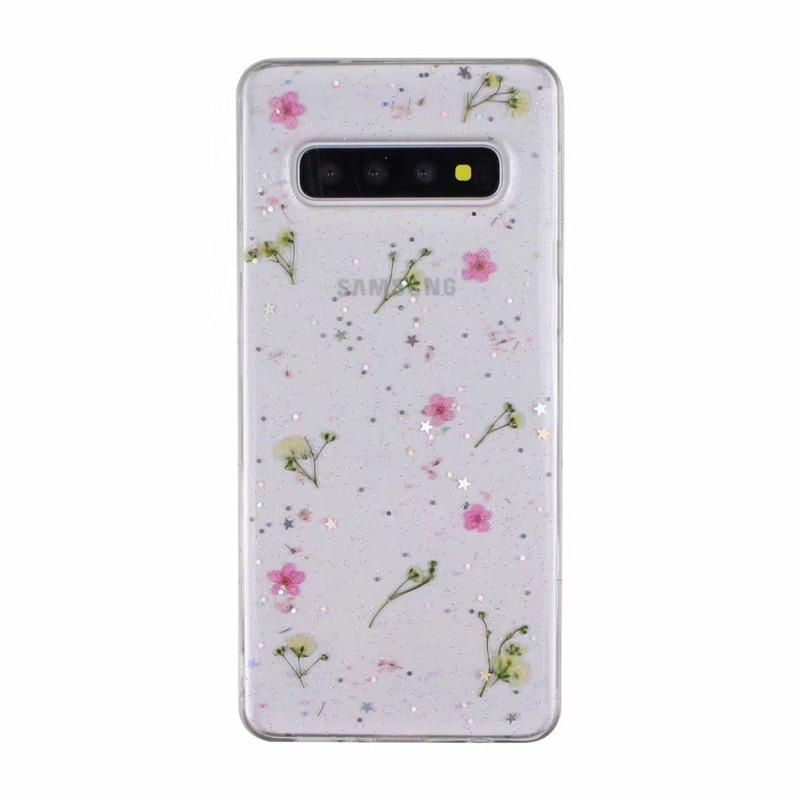 Маленький свежий цветочный чехол для мобильного телефона Samsung S11FE s11 настоящий сушеный цветок A11/A11 блестки Эпоксидная смола Note11